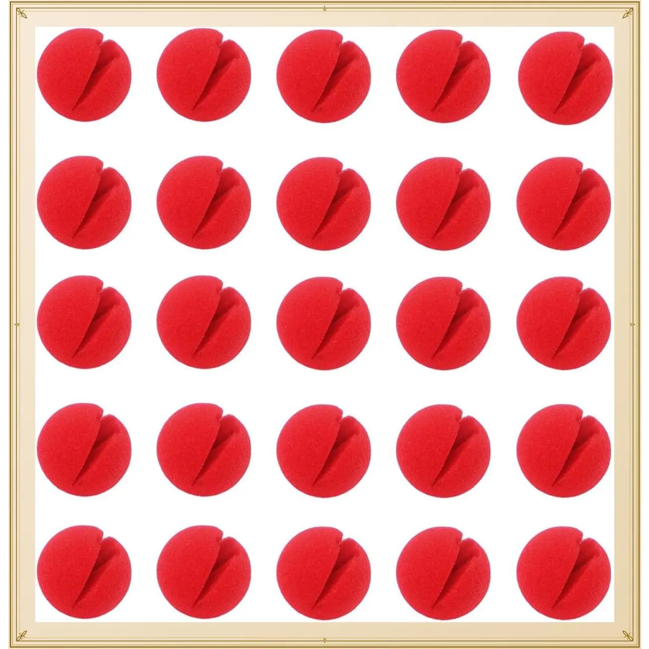 25PCS Red Circus Clown Nose Christmas Costume Party Cosplay Decor | Red Clown Nose, Clown Accessories, Soft Sponge Material, Perfect for Parties, Halloween, Costumes, Dress-Up & Fun EventsGift