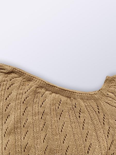 Women's Plain Textured Hollow-Out Asymmetrical Neck Sweater, Elegant Raglan Sleeve Jumper for Fall & Winter, Fashion Ladies' Knitwear for Daily Wear