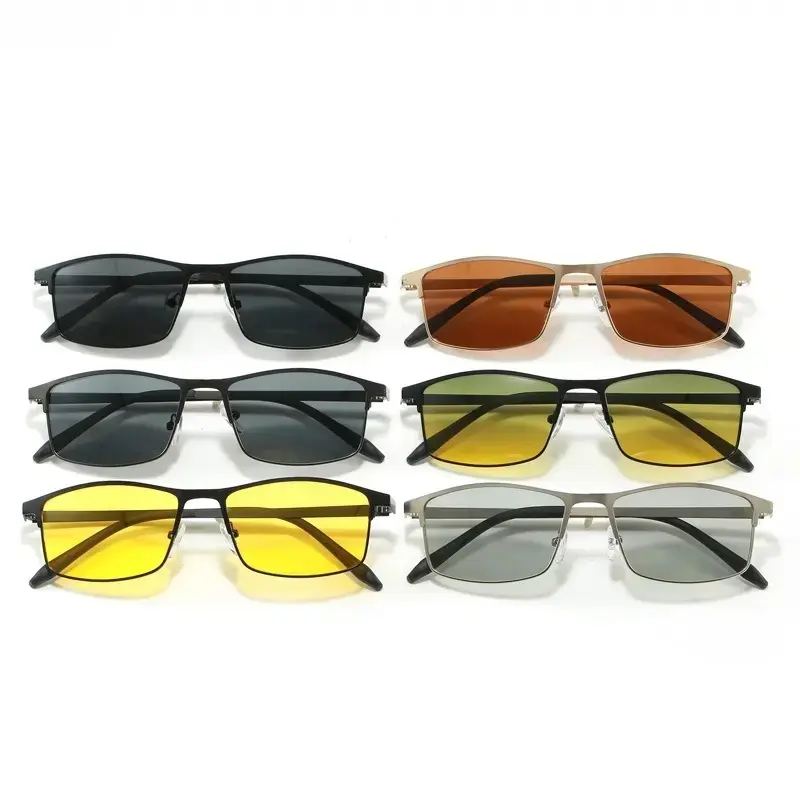 2026 New Men's Polarized Sunglasses - Square Business Style, Day-Night Use, Anti-Glare Night Vision, UV Protection, Non-Prescription for Square-Faced Men's Outdoor Driving & Travel (Wholesale), Men's Sunglasses