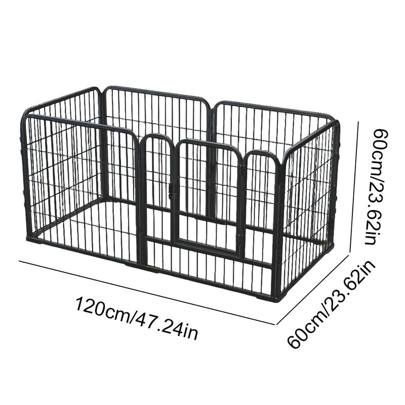 6 Panels Pet Exercise Playpen, Heavy Duty Foldable Dog Puppy Kennel Cage Fence for Small Animals Cat Rabbit, Safe Durable Design