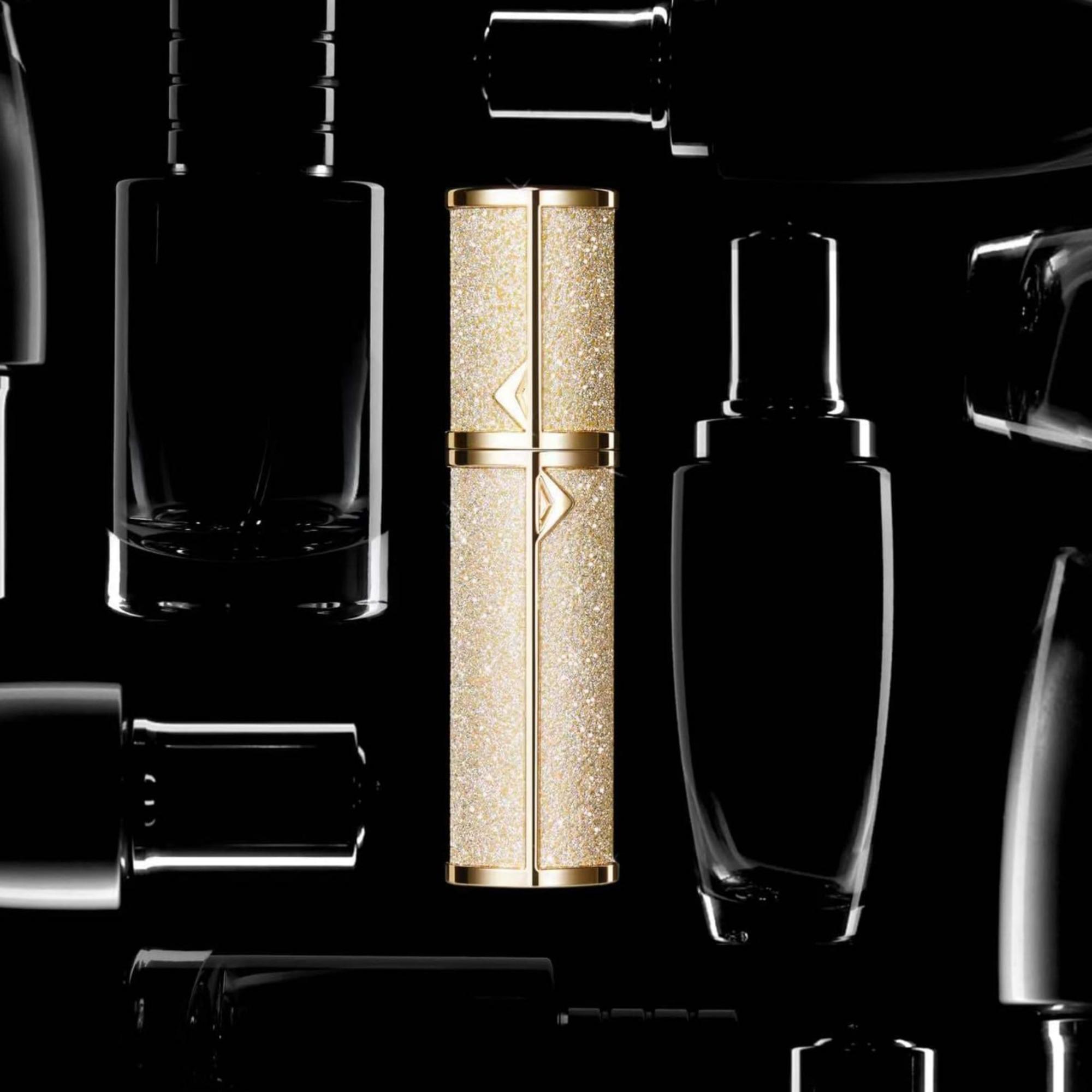 Pink Sparkling Travel Perfume Bottle, 1 Count Refillable Atomizer, Perfume Atomizer Bottle for Travel, Scent Sprayer Pump Fill Tool