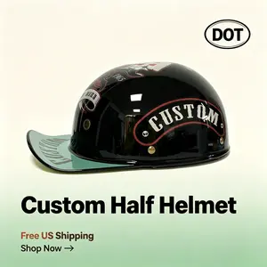 2026 Summer Breathable Half Helmet, Affordable Helmet, Motorcycle Electric Bike Dual-Use Retro Baseball Cap Helmet, Trendy Protective Headgear