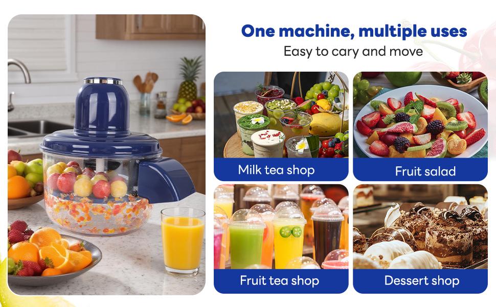 Automatic Grape Peeler Machine, Electric Garlic & Cherry Tomato Peeler Skin Remover Tool for Small Fruits, Effortless Peeling for Home Kitchen (Blue-1PC)