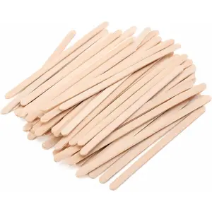 5.5 Inch Wooden Coffee Stir Sticks, 200 Count Premium Natural Birch Wood Stirrers for Coffee Bar Accessories, Disposable Beverage Stirrers for Hot/Cold Drinks, Eco-Friendly & Splinter-Free