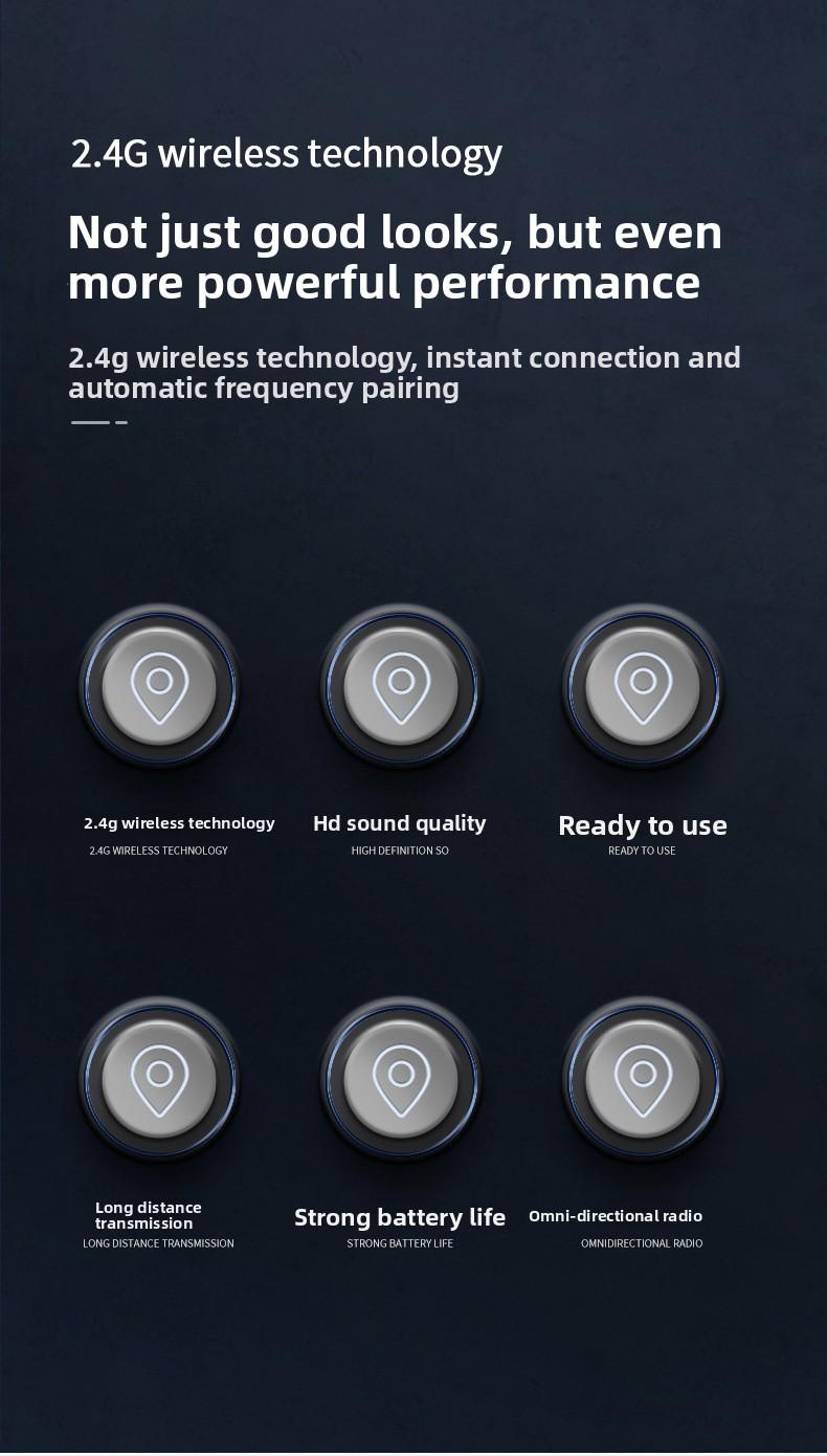 Magnetic Wireless Lavalier Microphone, Dual-Channel Live Streaming Noise-Cancelling Microphone, Large Capacity, Long Battery Life, Compact Microphone