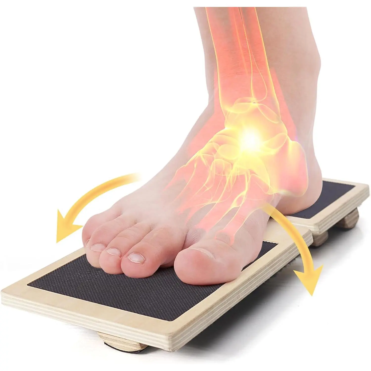 CINWELLER Ankle Strengthener Exerciser for Sprained, Single Foot  Board, Non-Slip  Wobble Board.