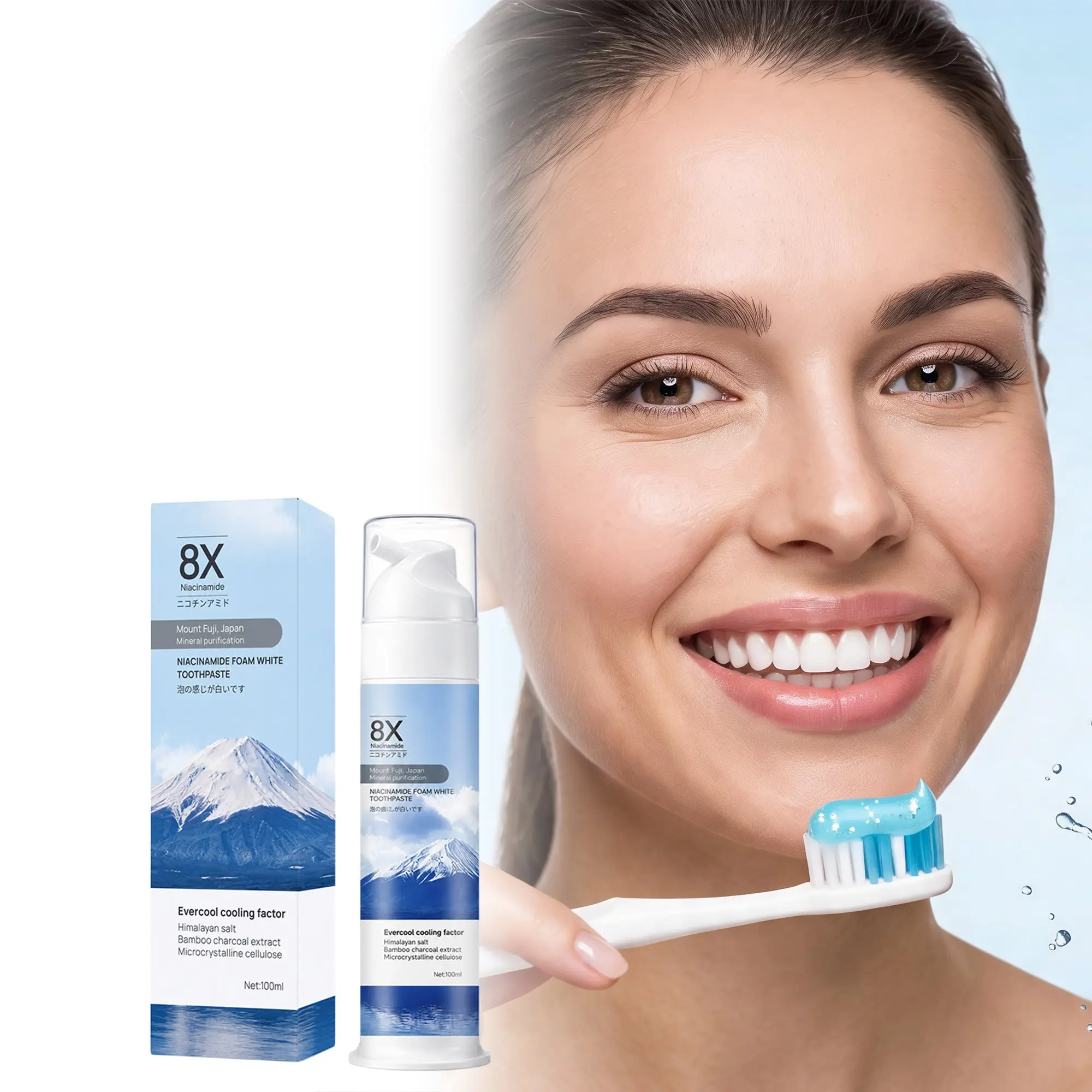 Senmu Niacinamide Toothpaste, Gentle Foaming Formula, Fresh Breath, Daily Oral Care, Comfortable and Refreshing, Teeth Cleaning