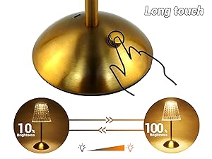 2pcs Cordless Table Lamp, Rechargeable Battery Operated Lamp, 3 Color Modes & Stepless Dimmable LED Touch Lamp, Portable Crystal Gold Metal Beside Lamps for Bedroom Living Room Restaurant Outdoor 2pcs Cordless Table Lamp, Rechargeable Battery Operated Lamp, 3 Color Modes & Stepless Dimmable LED Touch Lamp, Portable Crystal Gold Metal Beside Lamps for Bedroom Living Room Restaurant Outdoor