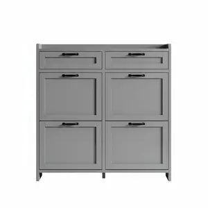 Garvee 2026 New Upgraded1 MDF + Paint U5 4-Door 2-Drawer Lacquered Shoe Cabinet Ideal Christmas Xmas Birthday Gifts for Women Men Friends