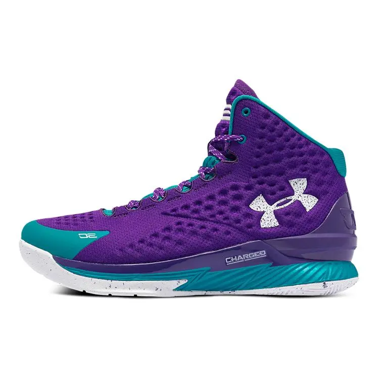 Under Armour Curry 1 Father to Son Basketball Shoes for Men – Blue Purple, Comfortable Round Toe, Fabric Synthetic Leather TPU, Cushioned Non-Slip Durable Support Verifiable, with credentials and supporting global authentication