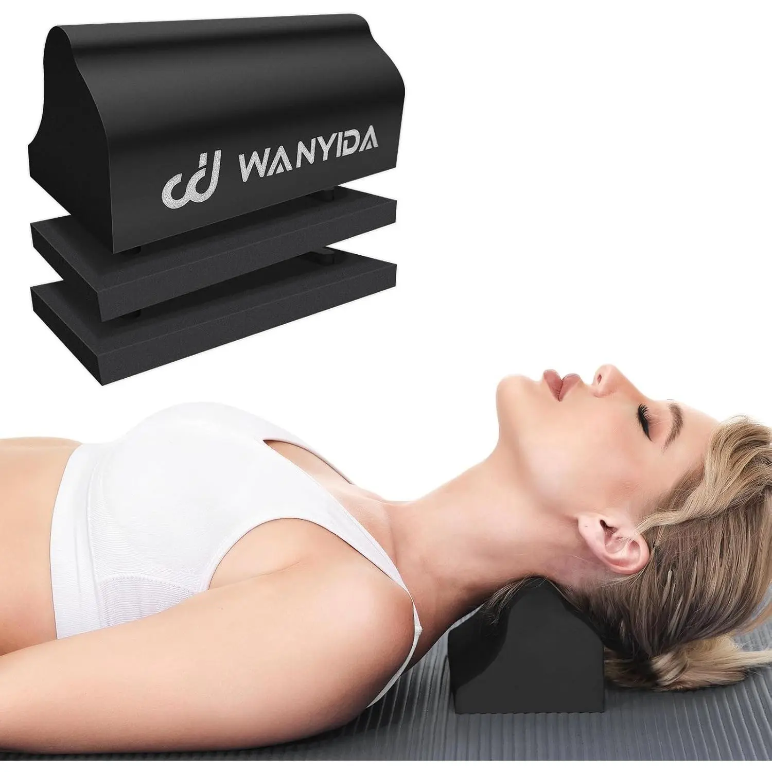 Neck Stretcher Chiropractic Pillows for Neck Pain Relief, Cervical Traction Device for Cervical Spine Alignment, Neck and Shoulder Relaxer, Cervical Orthotic Traction Block