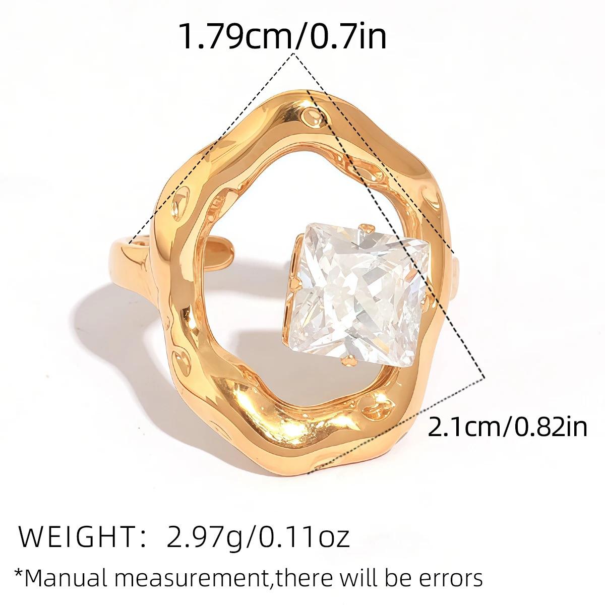 Statement Stainless Steel Delicate Shiny Cubic Zirconia Ring For Women High Quality 18K Gold PVD Plated Finger Jewelry Gift Gold-Plated Striped Couple Stacking Minimalist Statement Stainless Steel Delicate Shiny Cubic Zirconia Ring For Women High Quality 18K Gold PVD Plated Finger Jewelry Gift Gold-Plated Striped Couple Stacking Minimalist