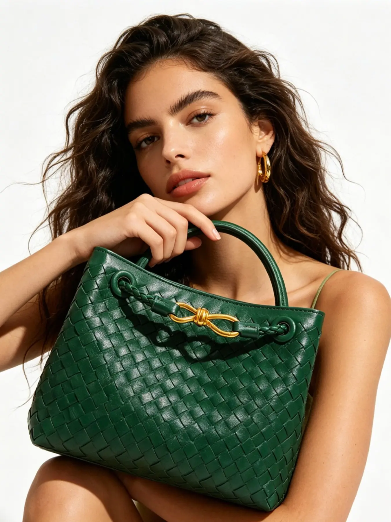 New Vintage Butterfly Metal Buckle Handbag, Elegant Crossbody Shoulder Bag, Casual Woven Tote for Women, Trendy and Versatile Design, Casual Bags