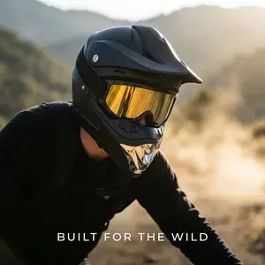 Full Face Off-Road Motorcycle Helmet with DOT Certification Matte Black Complete Set Adult Dirt Bike ATV UTV Goggles Gloves Face Mask