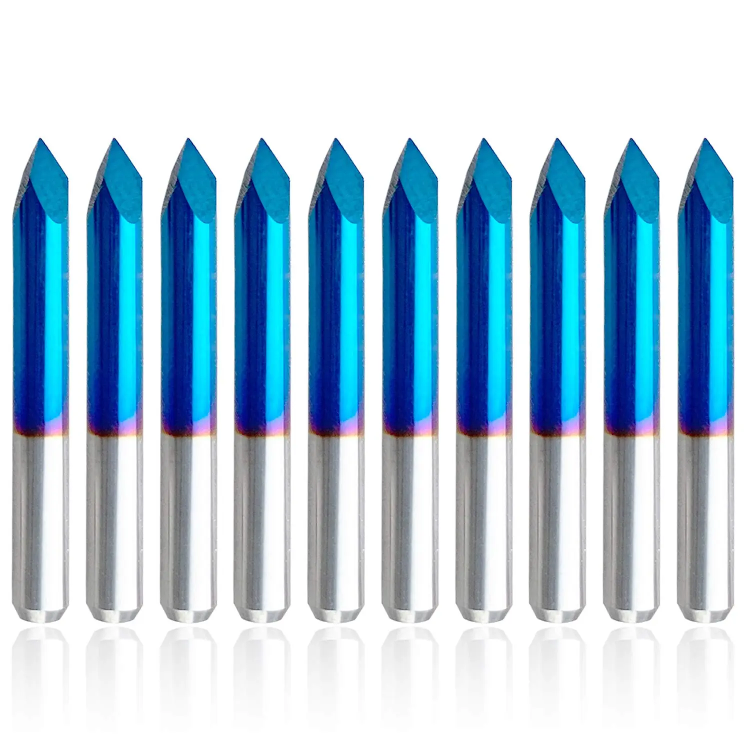 Triangular CNC Router Bits V-Bit, 60  0.1mm Engraving Bits