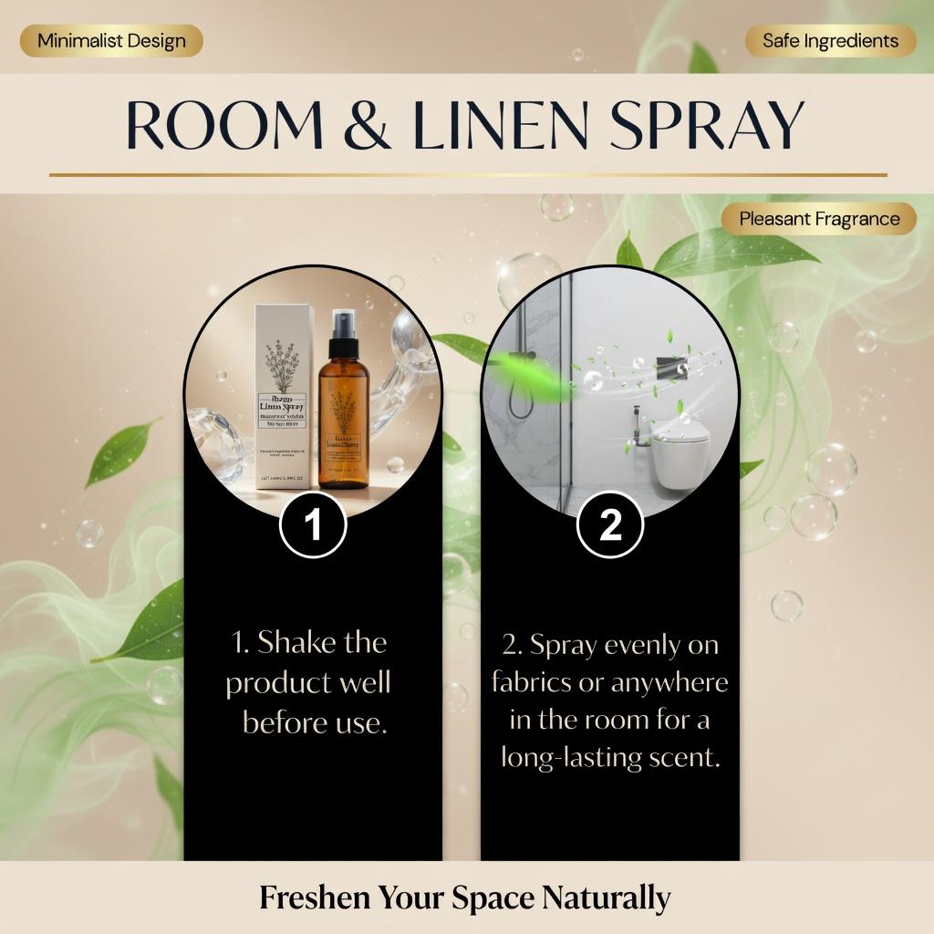 Long Lasting Lavender Room Spray - Aromatherapy Air Freshener & Odor Eliminator Deodorizer for Home