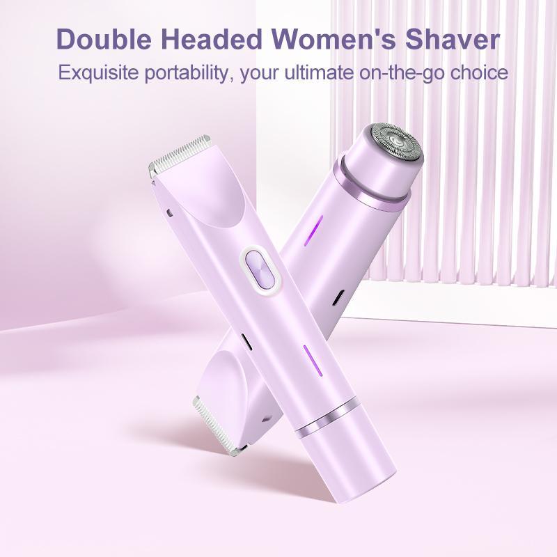 2 in 1 Electric Shaver & 3 Color LED Beauty Neck Instrument Set (2 Counts/set), Facial Massager, Electric Bikini Trimmer, Personal Care Appliances for Women