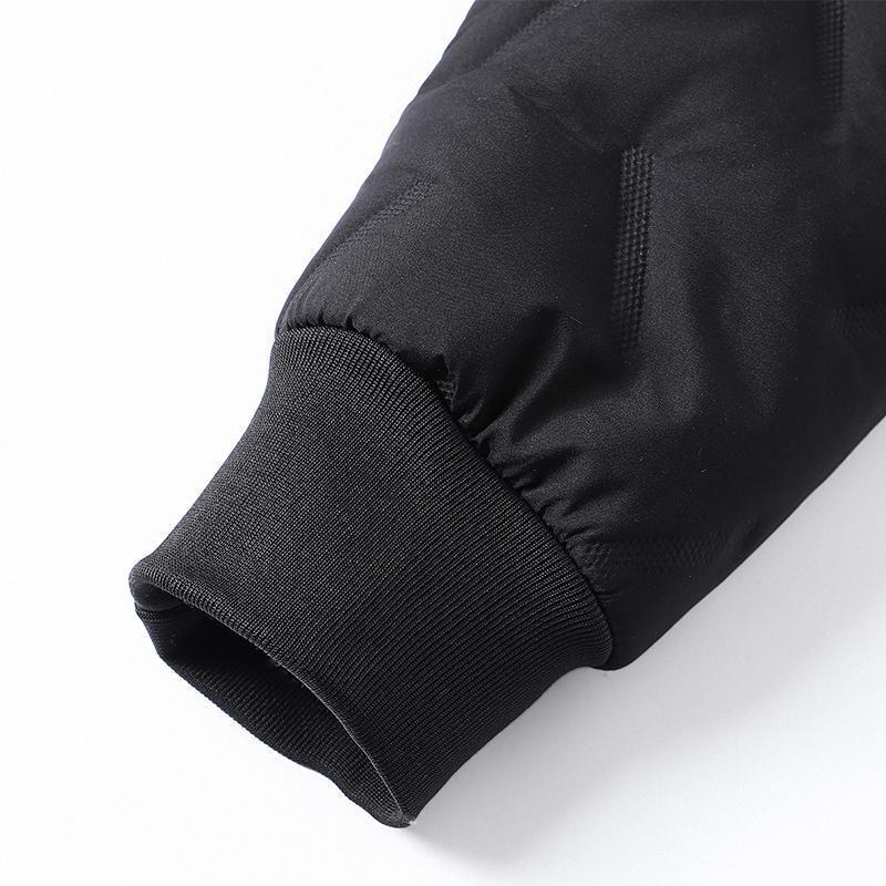 Men's Thick Winter Jacket, High Quality Hooded Jacket with Warmth and Windproof Features, Suitable for Arctic Travel and Daily Commuting, Machine Washable, Wool Lining for Enhanced Warmth, Polyester  Essential Outdoor Sportswear, F classic solid color Spr