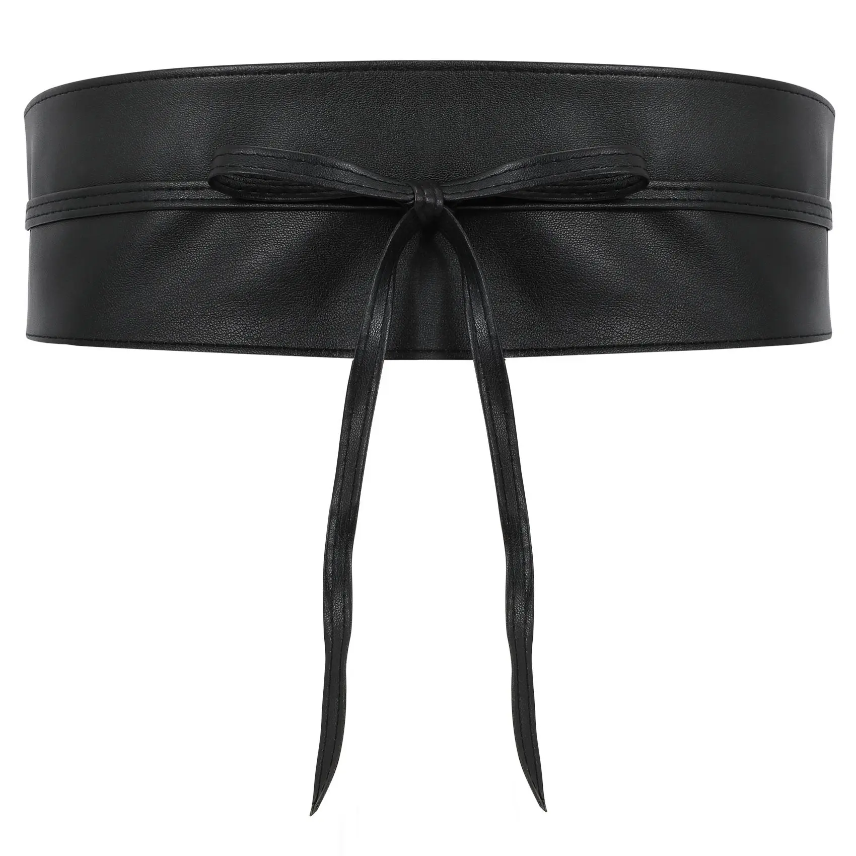 JASGOOD Women Faux Leather Obi Belt Wide Wrap Retro Corset Waist Belt for Dress