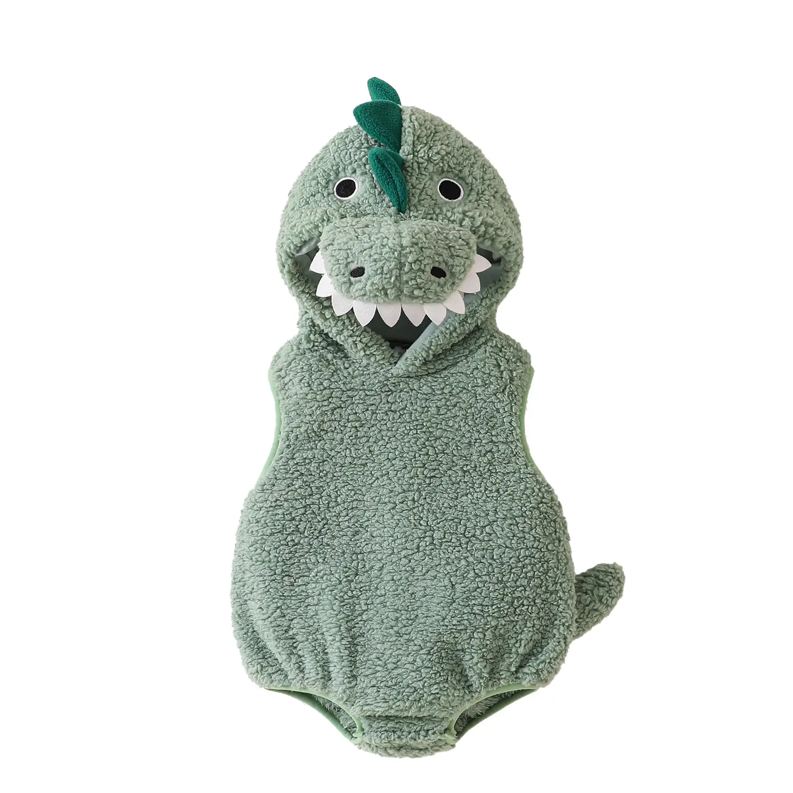 Canrulo Baby Boy Girl Dinosaur Costume Sleeveless Animals Hooded Romper Infants Cartoon Halloween Cosplay Costumes Jumpsuit