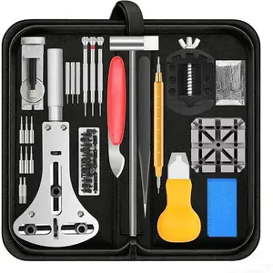 Watch Repair Kit, 151 PCS Professional Watch Battery Replacement Tool Kit, Watch Strap Bracelet Removal Tool with Carrying Case and Instructions 01