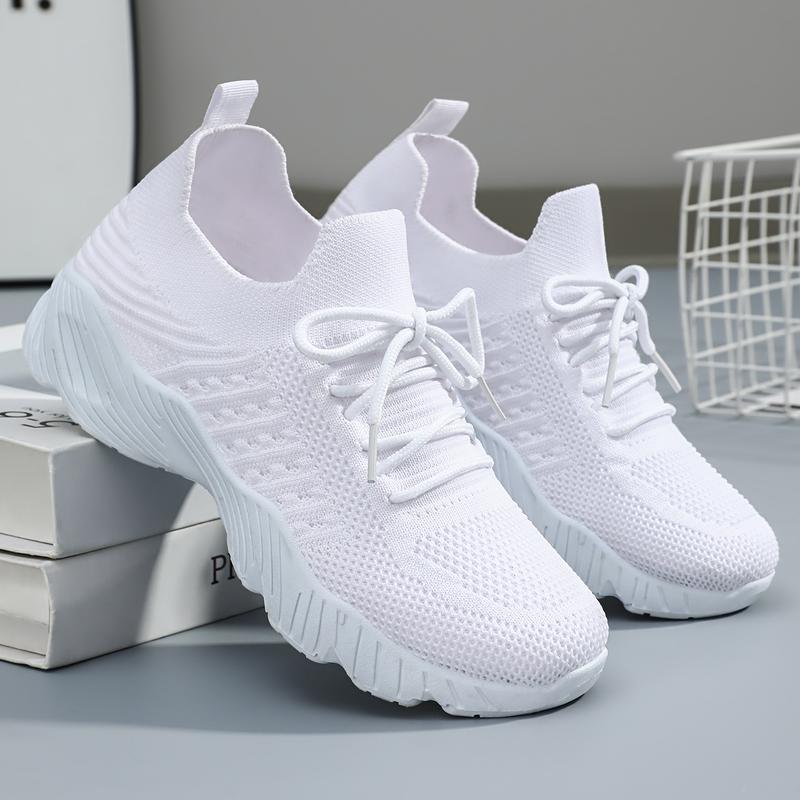 Women's Lightweight Athletic Fashion Trainers, Breathable Mesh Casual Walking Shoes 2026, Thick Sole Non-Slip Retro Sneakers, Fall Shoes Women, All-Season Daily Commute for Work School, US 5-11