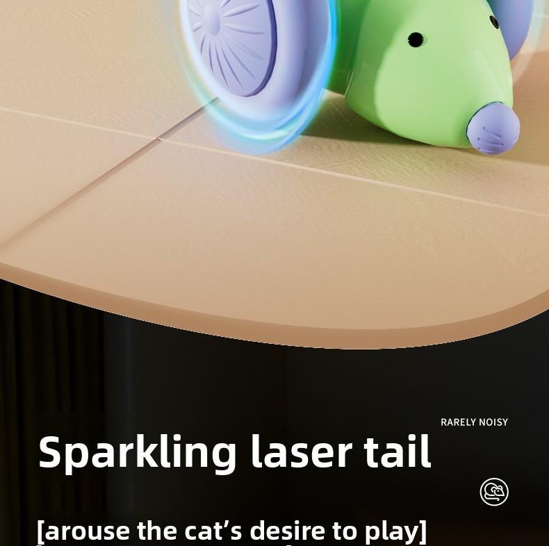 Pet toy - Self-amusement device to relieve boredom for cats.Electric mouse, intelligent running vehicle.Cat and mouse toy "Mimi"