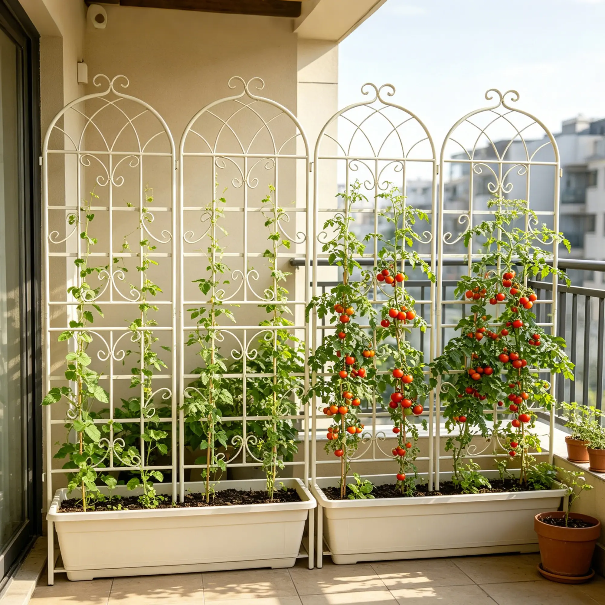 ARCH 4 Pack Metal Garden Trellis 71" x 19.7" Rustproof Trellis for Climbing Plants Outdoor Flower Support Cream White Plant Care & Support for Vines Vegetables Roses Patio Yard, Home Furniture and Household Product Search Terms for US Online Shopping