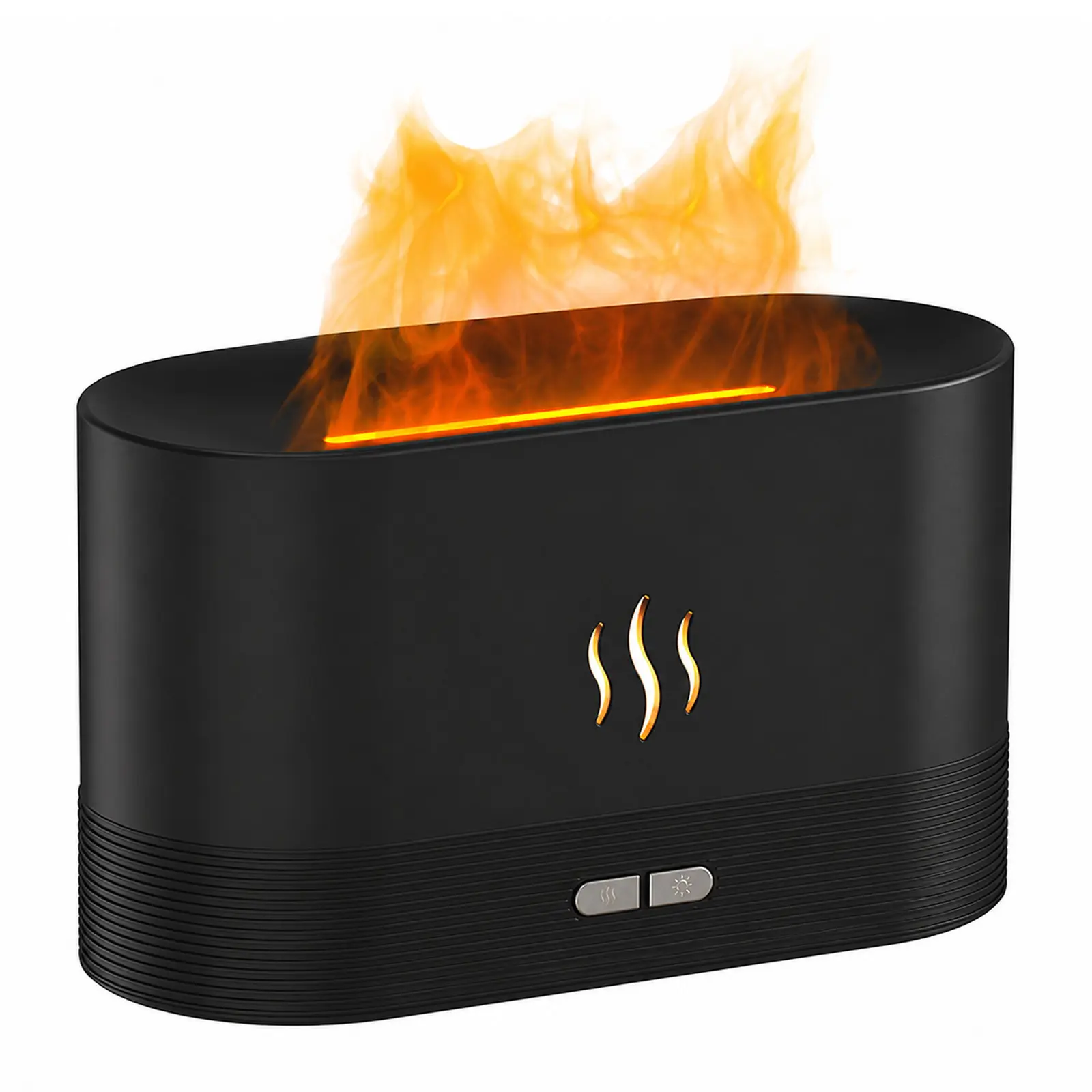 Flame Air Aroma Diffuser Humidifier, Aromatherapy Mist Humidifier, 7 Color Changing Quiet Essential Oil Mist Maker with Auto Shut-Off, USB Powered Cool Mist Humidifier Night Light for Home, Bedroom, Office, Halloween Decor, Gifts for Girlfriend