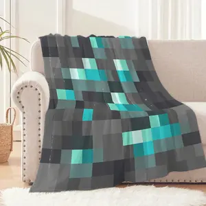 [All-Season Blanket]Pixel Diamond Mineral Blanket, Comfortable Gaming Blanket, Stylish Room/Living Room Decor Ideas, Christmas/Birthday Gift, for Gamers