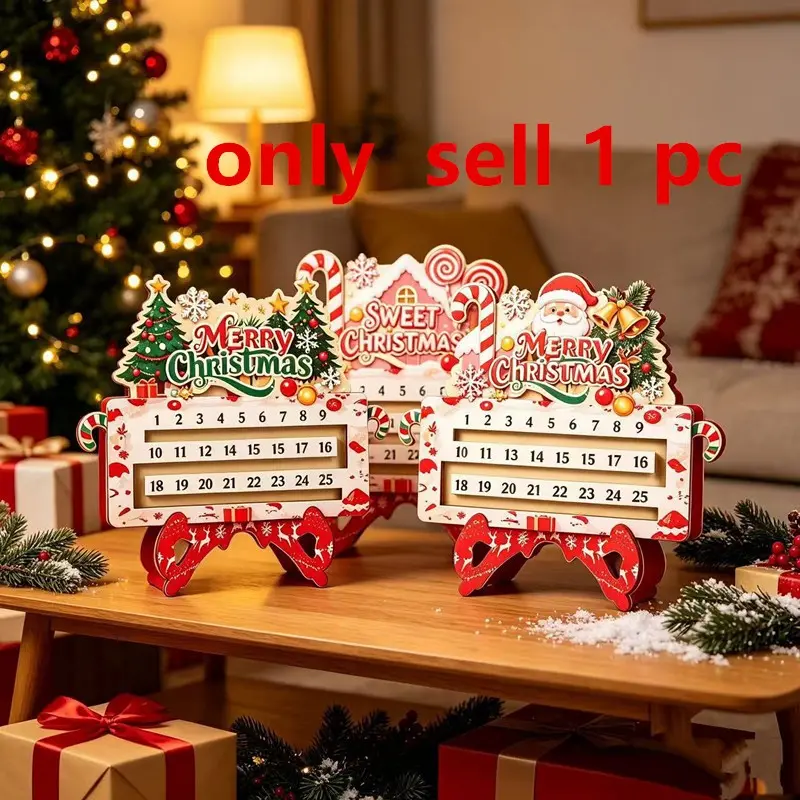 25-Day Countdown Ornament, Christmas Advent Calendar Decor, Festive Holiday Decoration, Perfect for Gift-Giving Season