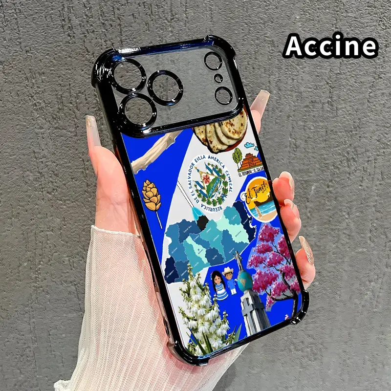 Phone Case For iPhone 17 Pro Max 16 15 Plus Air 14 13 12 11 E Salvador Soul Pattern Transparent Full Lens Protector Anti-slip Protective Cover
