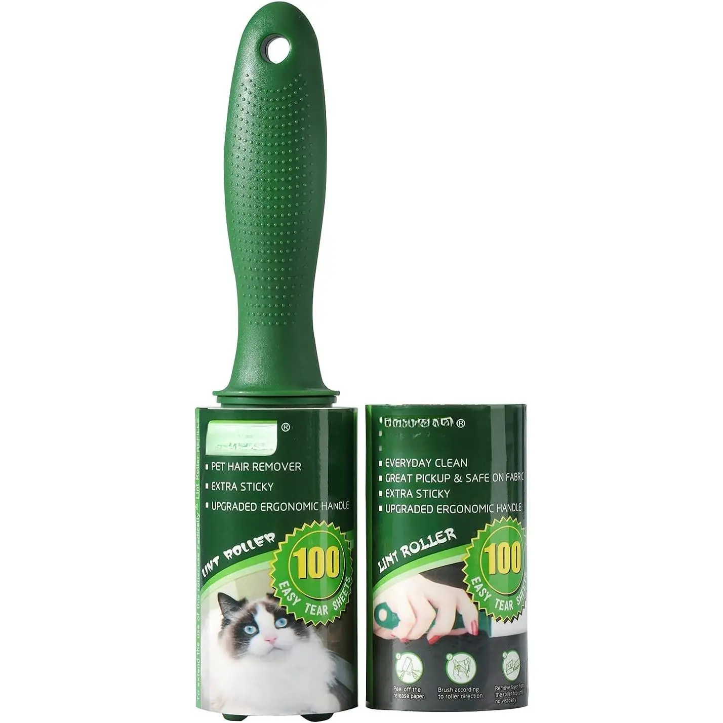 Lint Rollers  Extra Sticky Furniture,  Hair Remover Laundry Clothes Carpet, 200 Sheets Lint Remover Brush for Couch