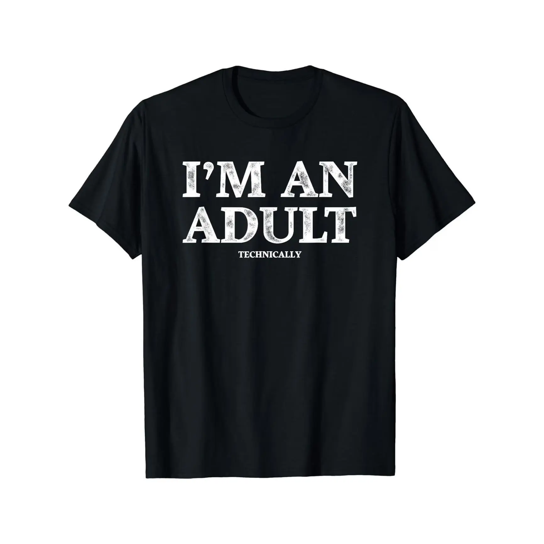 Mens Summer Casual Premium Printed Short Sleeve Relaxed Fit T-Shirt - I'm An Adult Technically Funny Quote, Soft Breathable Fabric, Everyday Wear Gift for Him, SummerVibes