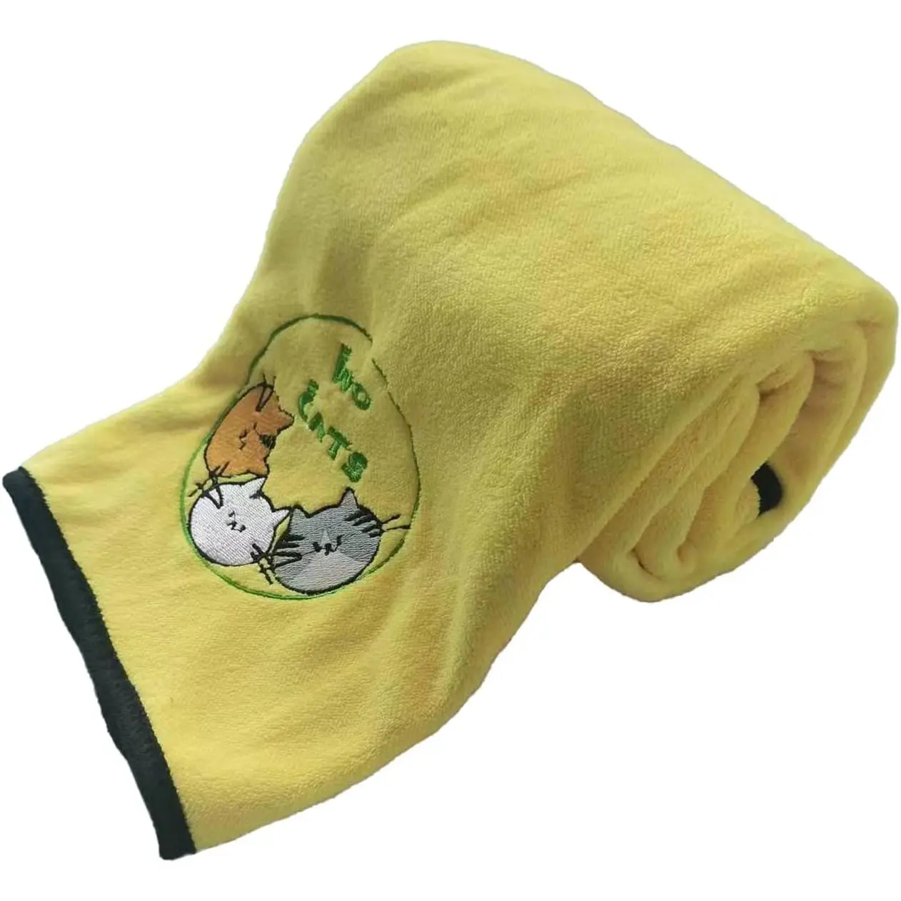 Microfiber  Towels- Super Absorbent  Drying Towels for Dogs  Yellow & Grey(M 19.69 * 39.37 in)