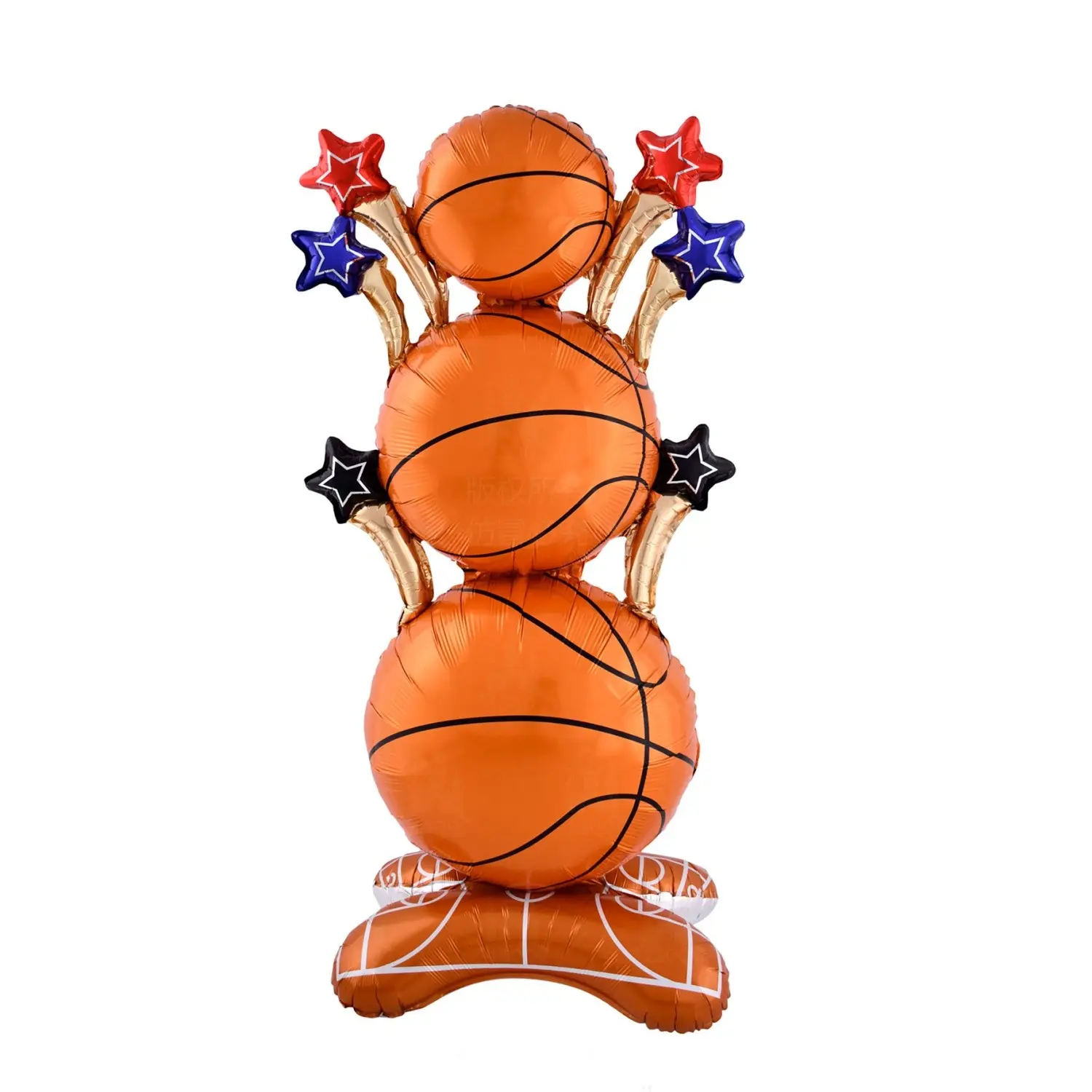 158cm Standing Basketball Aluminum Foil Balloon, Perfect for Basketball Theme Party Decorations, Ideal for Birthday Party Decorations