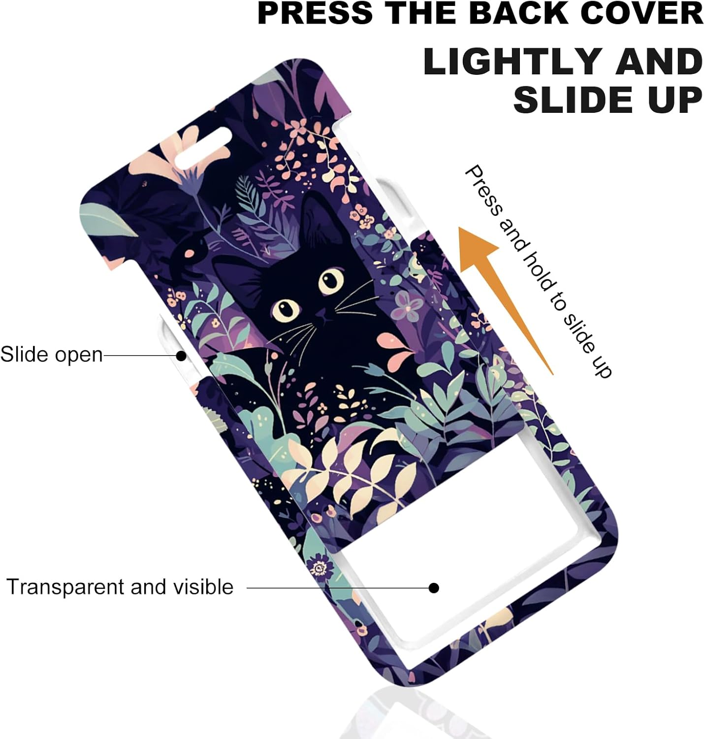 3-piece set Black Cat Badge Clip with Retractable Reel Expandable ID Card Holder with Name Clip ID Card Holder Suitable for Teachers, Nurses, Doctors, Students, Office Workers