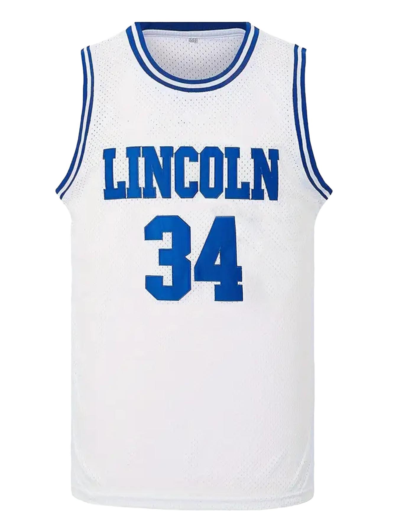 Men's Letter & Number Embroidery Basketball Jersey, Loose Sporty Breathable Sleeveless Basketball Top, Basketball Clothing for Men, Basketball Shirt