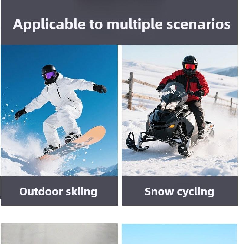 Outdoor Winter Thermal Fleece Hat, Windproof Neckband Cycling Mask, One-Piece Ski Head Cover for Cold Weather, Ideal for Skiing, Cycling & Outdoor Activities