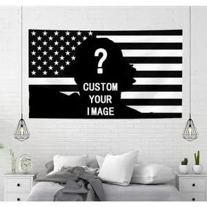 Custom Pink American Flag Tapestry - 5ft x 3ft (60in x 40in) Lightweight Print Backdrop, Personalized Photo Wall Banner, Bedroom Dorm Decor, Father's Day Gift