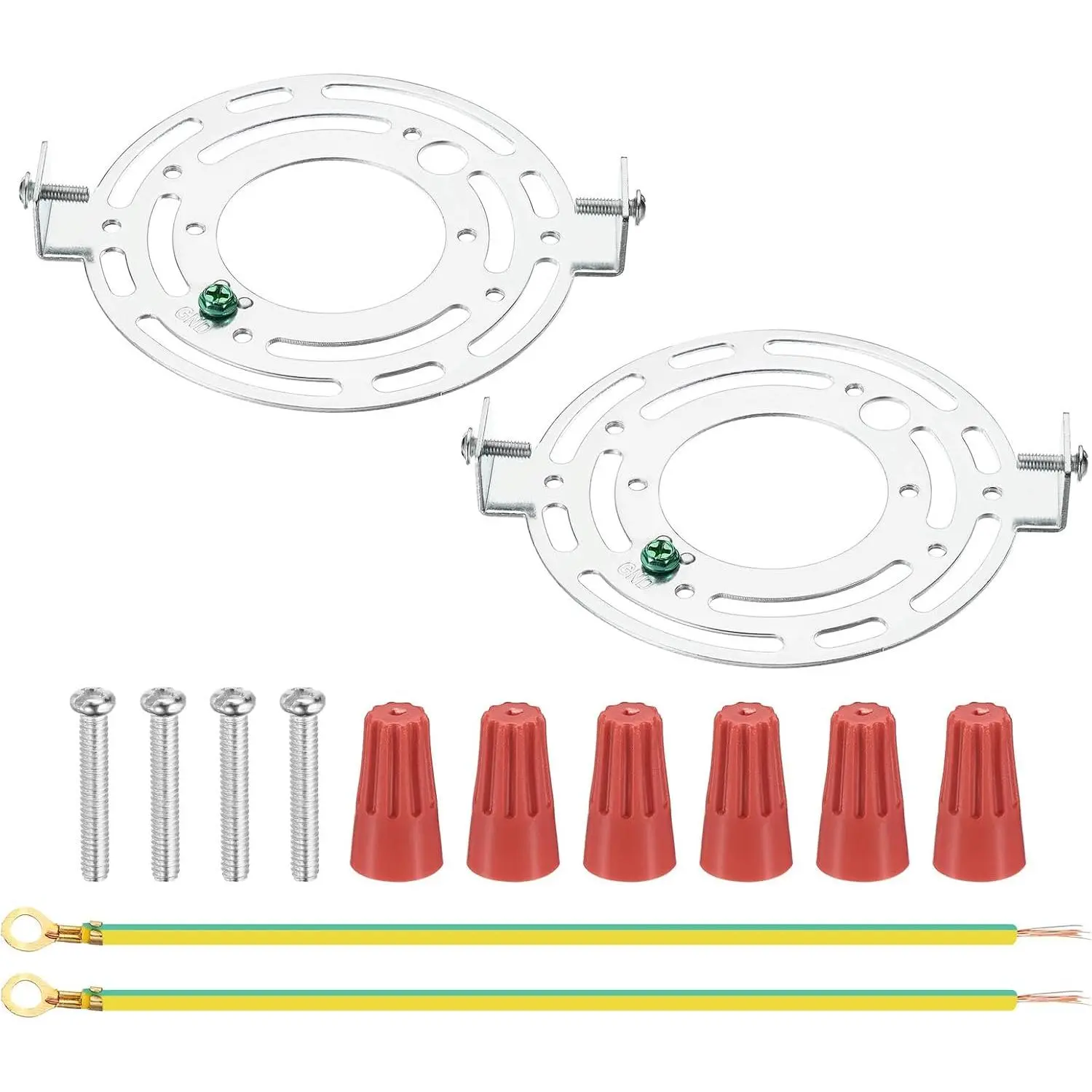 120mm (4.72")  Light Fixture Mounting Bracket Kit, 2 Set Light Crossbar Round Ceiling Plate with Screw for Wall Light Ceiling Light Pendant Chandelier