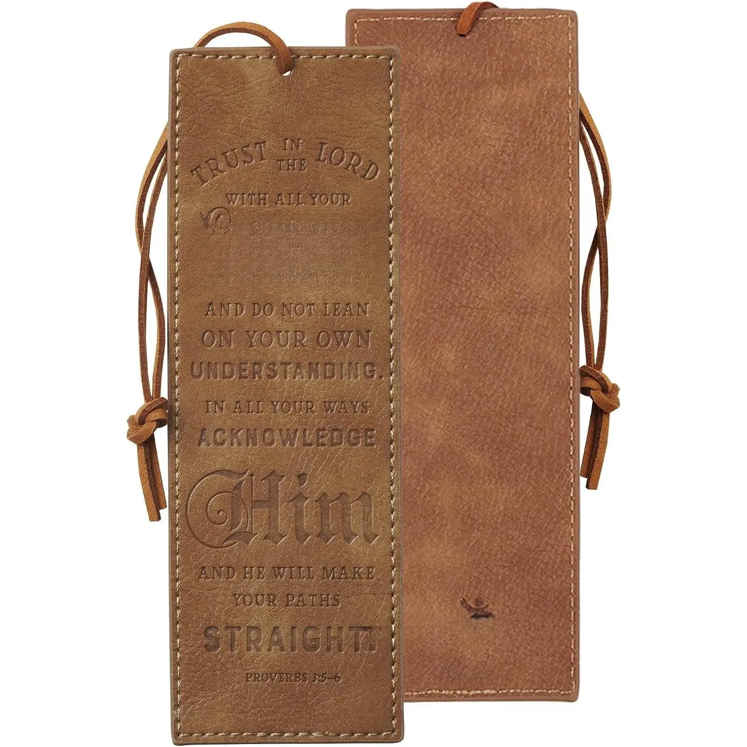 Faux Leather Scripture Bookmark: Trust in The Lord