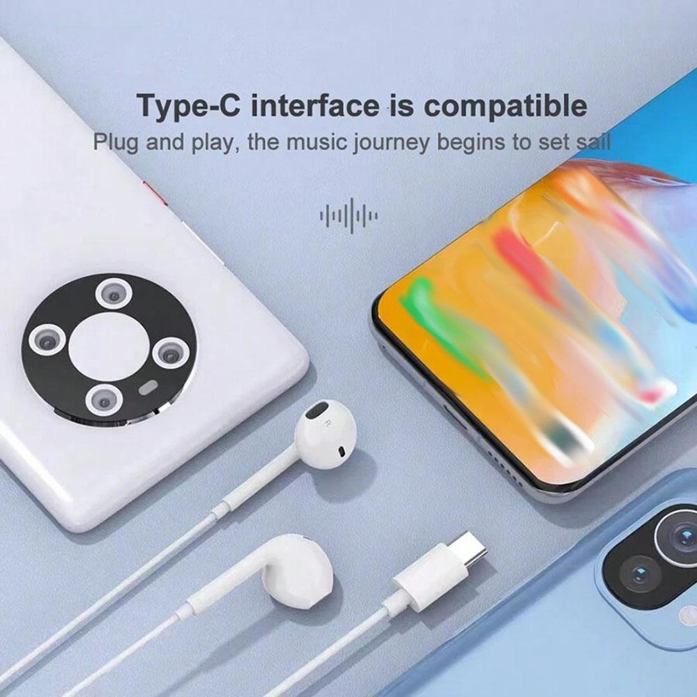 USB C Headphones for Apple 17 Pro Earbuds Type C Wired Earphones with Mic & Remote Control HiFi Stereo for iPhone17 16 Pro/PM/15, iPad Pro, Galaxy S23/S22/S21/Ultra Note 10/20, Pixel 7/6/6