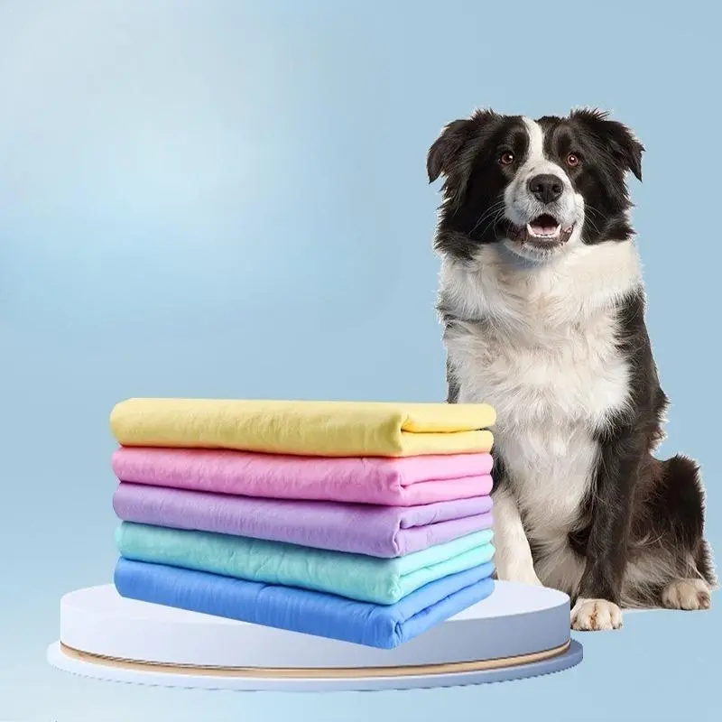2 Pack Thick Chamois Fabric Grooming Towels for Dogs & Cats - Quick-Dry, Super Absorbent, Anti-Lint & Foldable, Set Pack