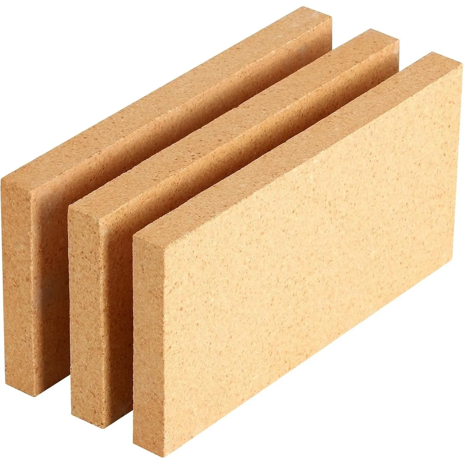 3 Pack 9"x4.5"x0.8" High Temp 3000°F Insulating Fireclay Refractory Bricks, Durable Heat Resistant Fire Bricks for Pizza Oven, Wood Stove, Forge, Fireplace, Steel Kiln