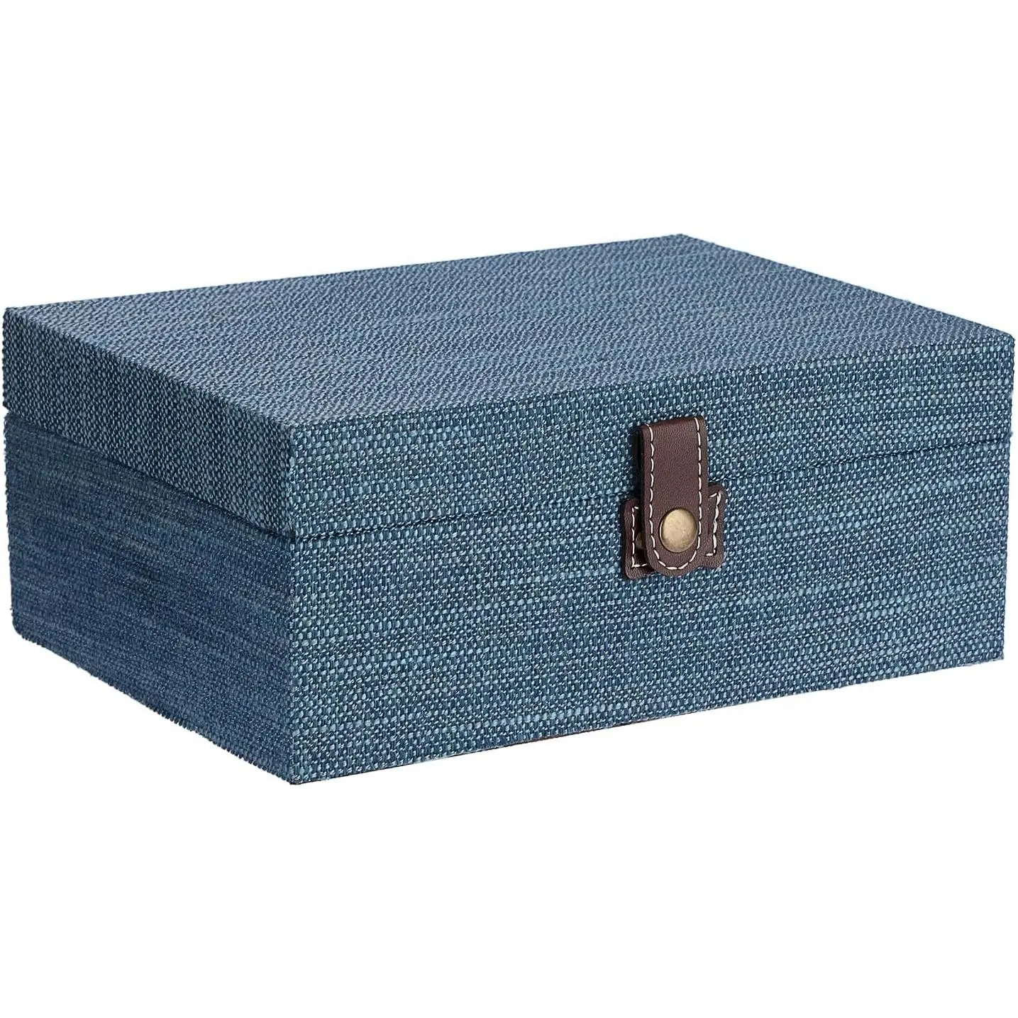 Wooden  Box, Decorative Box with Hinged Lid Memory Box for Photos Tarot Cards Letters Gifts, Travel  Organizer, Storage Container for  Office, Blue