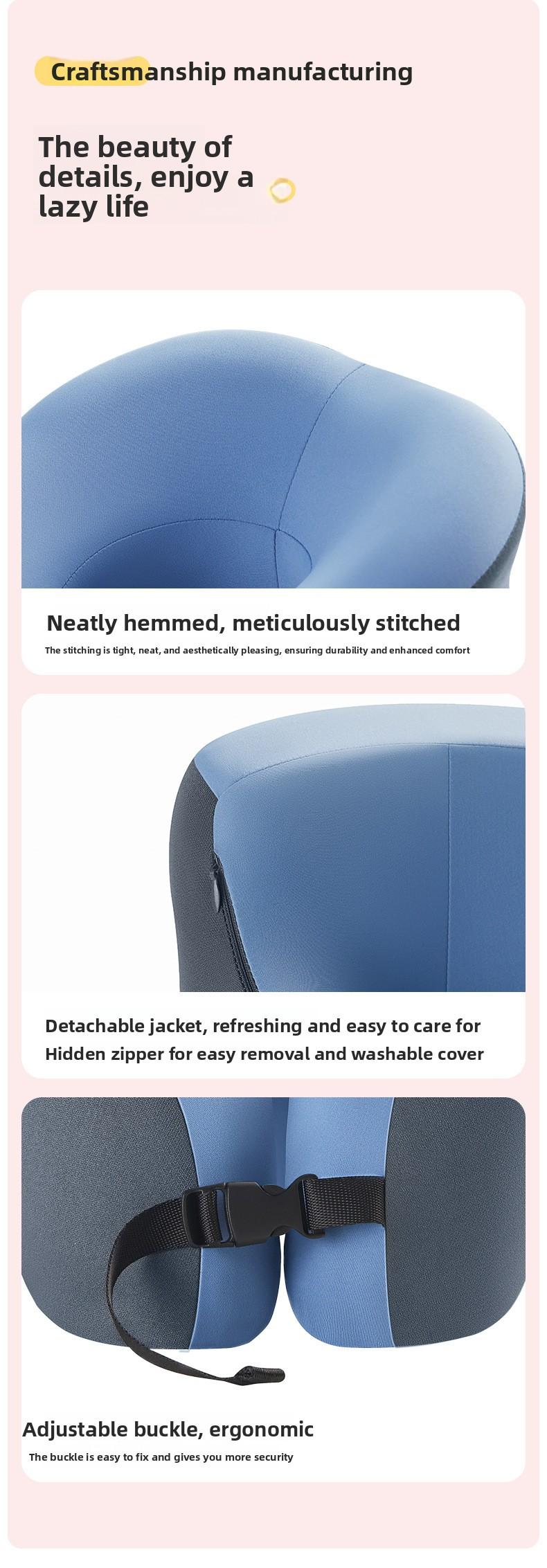 Office U-shaped Nap Pillow Multifunctional Tool for Students to Sleep on Stomach at Desk During Lunch Breaks with 6 Major Functional Areas