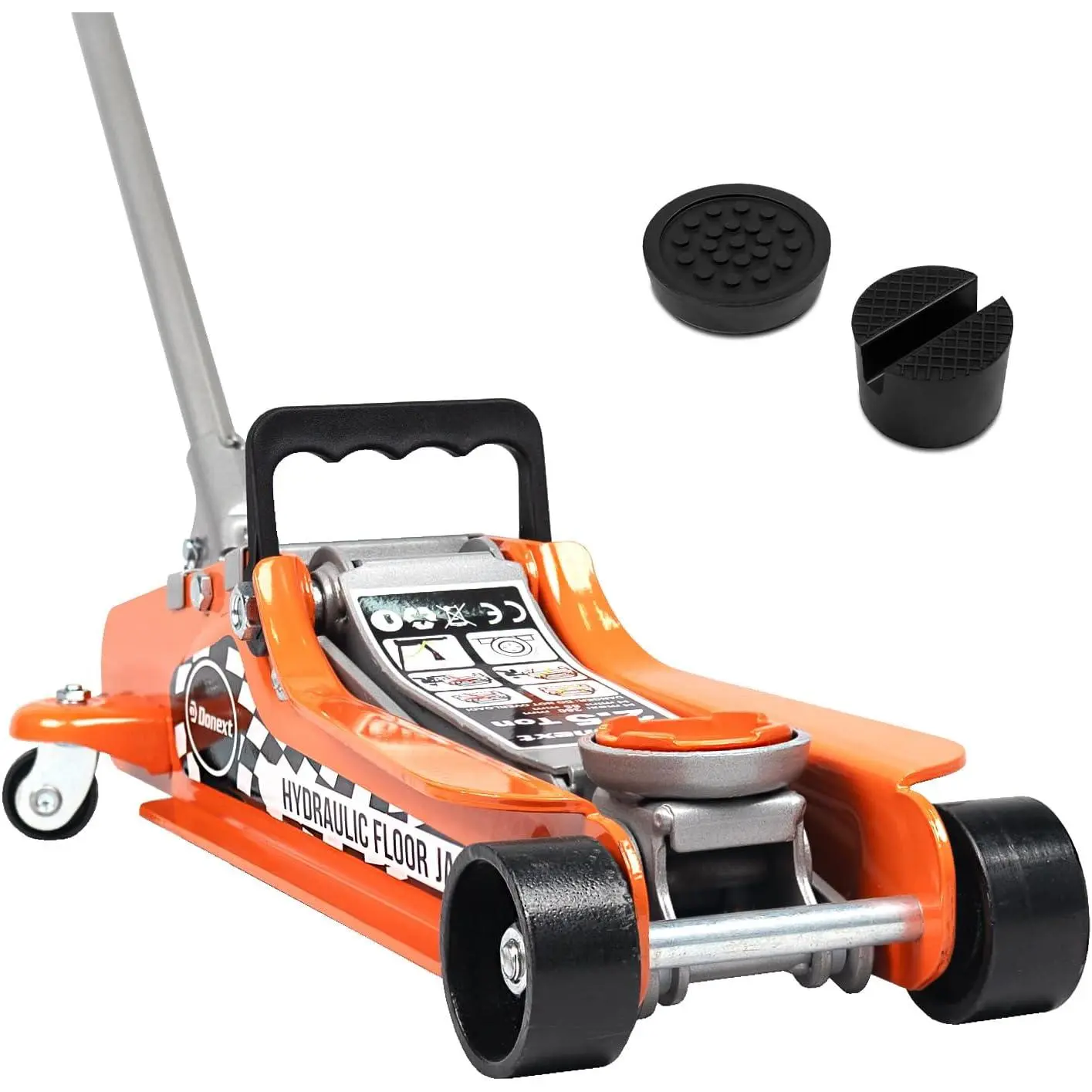 2.5 Ton Steel Floor Jack, Low Profile Hydraulic Racing Floor Jack, Heavy-Duty Racing Floor Jack with Single Piston Lift Pump, Lifting Range 3-3/8" - 14-15/16"