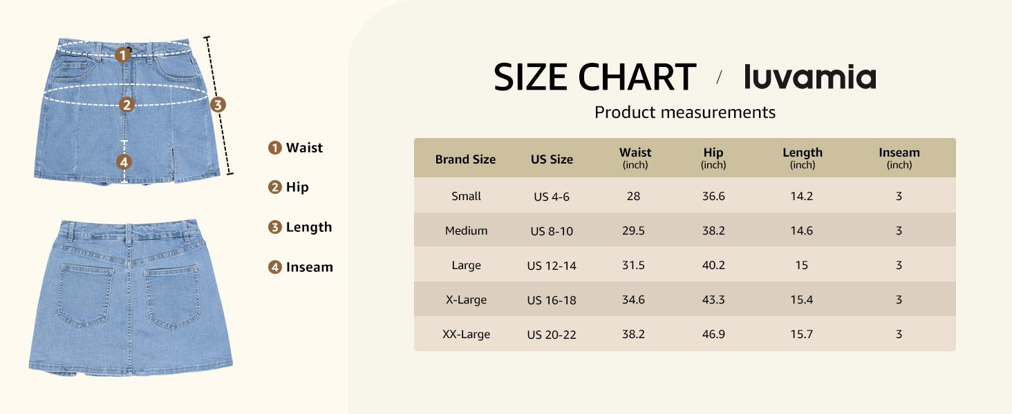 luvamia Palda Minimalist High Waisted Mini Casual Oversize Skirt with Side Slit for Women Soft Black Denim Jean Shorts Stretchy Fit Summer Bottom