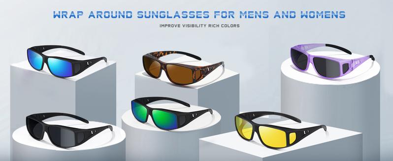 【Holiday Haul】Night Driving Glasses Night Vision Glasses Fit Over Sunglasses for Men Women,HD Yellow Lens, Anti Glare Polarized Nighttime Glasses.